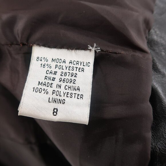 Dalia Collection Brown Faux Fur Vest Size 8 - Picture 2 of 6